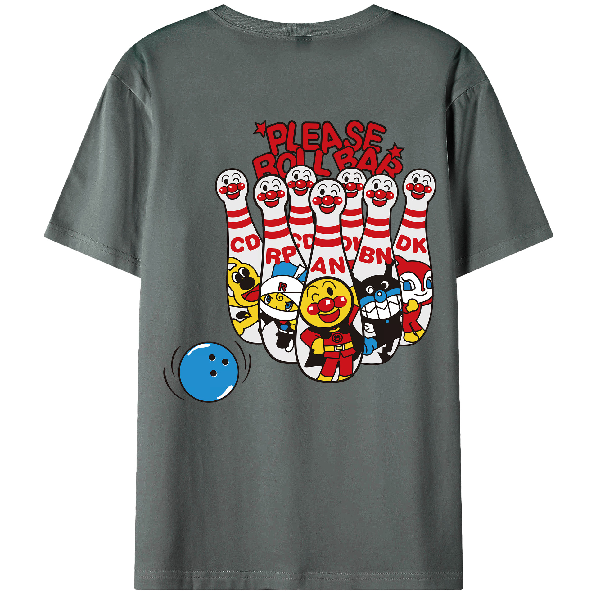 （画像用） アンパンマン Anpanman 綿100％ メンズ半袖Tシャツ（バックプリント） 通気性